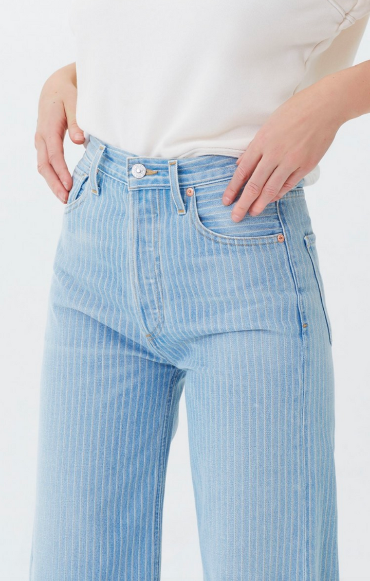 Citizens of Humanity - Sacha High Rise Wide Leg - Laguna Stripe