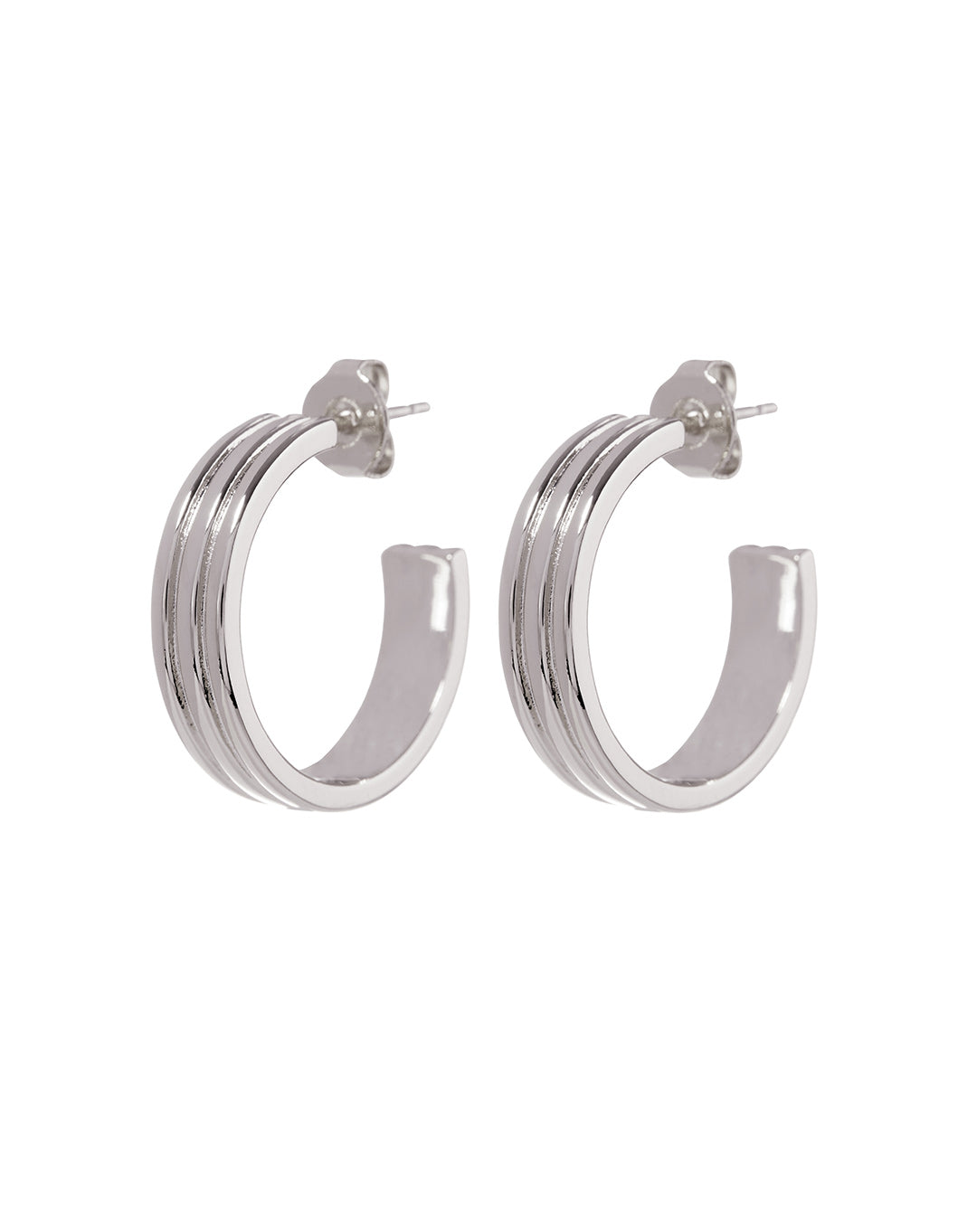 LUV AJ - Bridgette Hoops in Silver