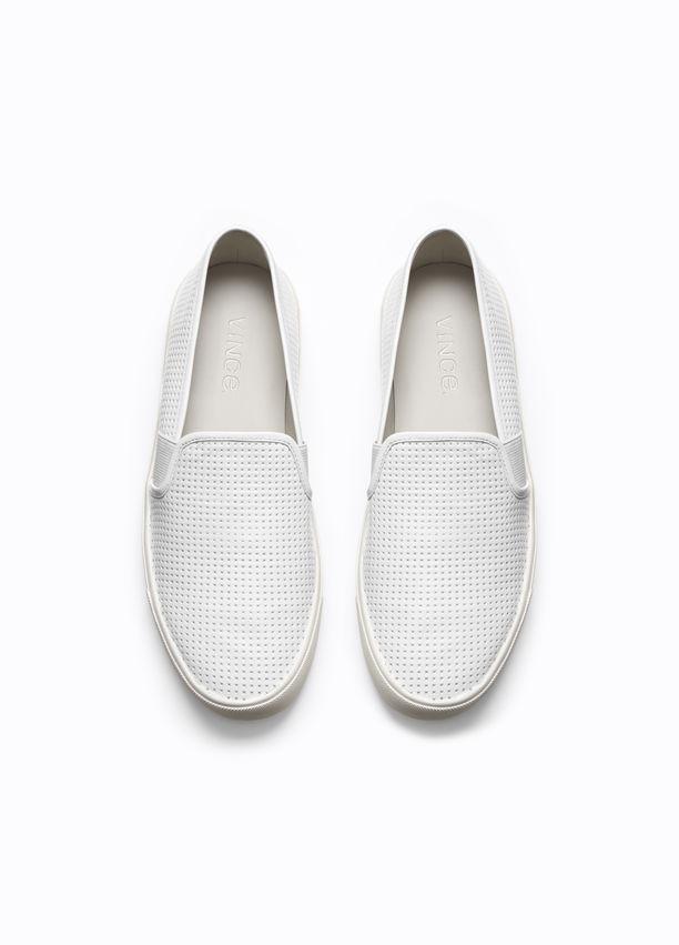 Vince - Blair Perforated Leather Sneaker in White