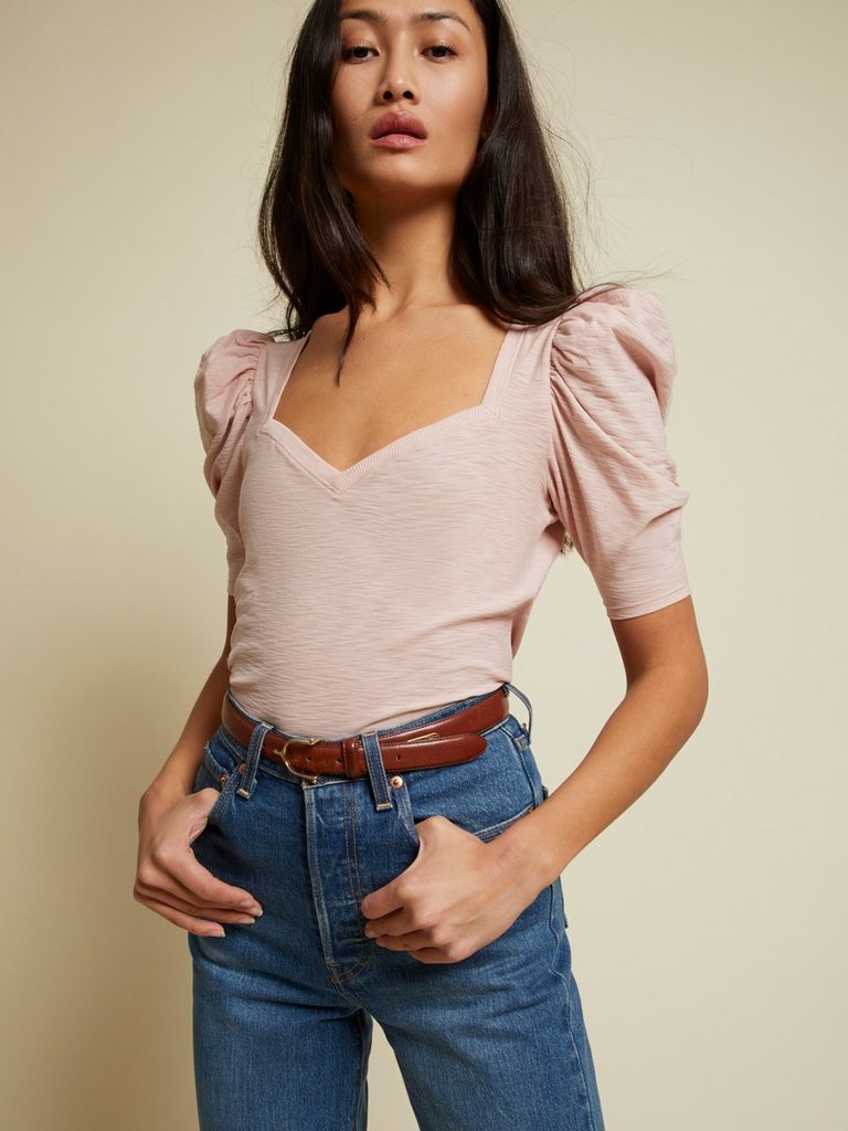 Nation LTD - Carolina Sweetheart Party Tee in Light Pink Millennial