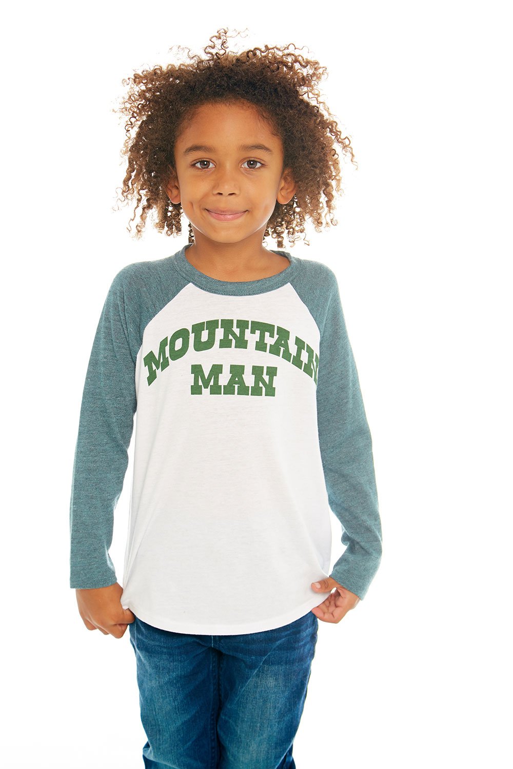 CHASER KIDS - Boys Blocked Baseball T "Mountain Man"