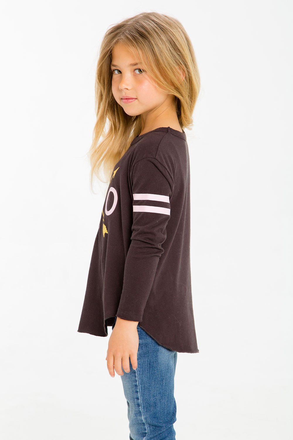 Chaser Kids - Girls High Low Shirttail in Love Arrows