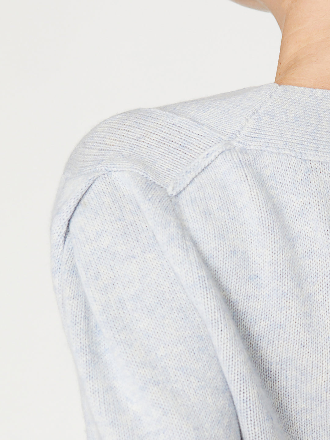 Brochu Walker - Lucie Layered Vee Looker in Naya Blue Melange with White Clothing - Sweaters