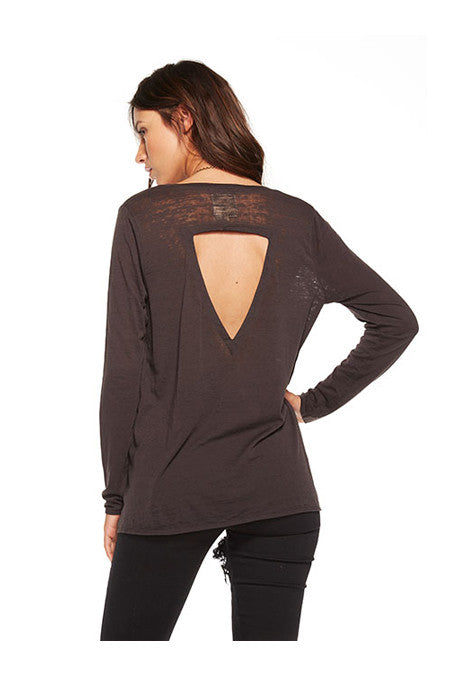 Chaser Chaser - Vintage Jersey Back Flounce Tee Union Black at Blond Genius - 2