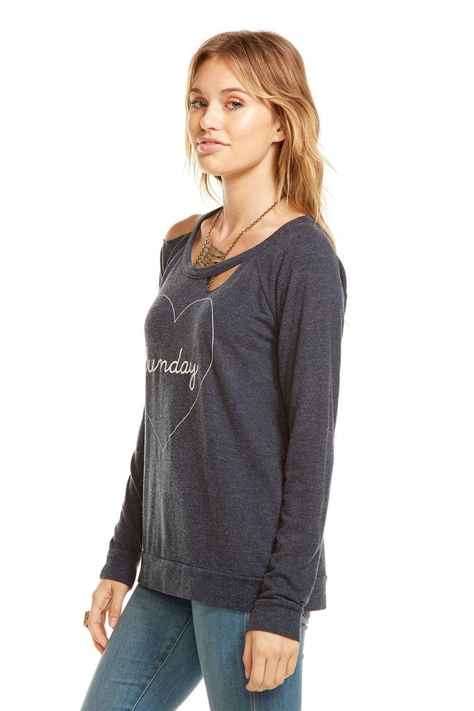 Chaser - Love Knit L/S Deconstructed Pullover