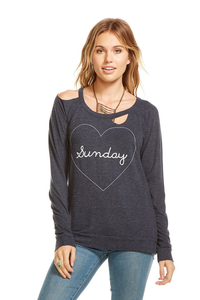 Chaser - Love Knit L/S Deconstructed Pullover