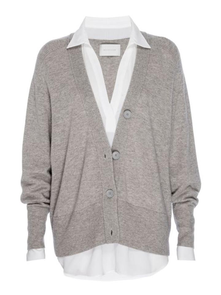 Brochu Walker - Callie Layered Looker Cardigan in Light Chia Melange w/ White Underlayer