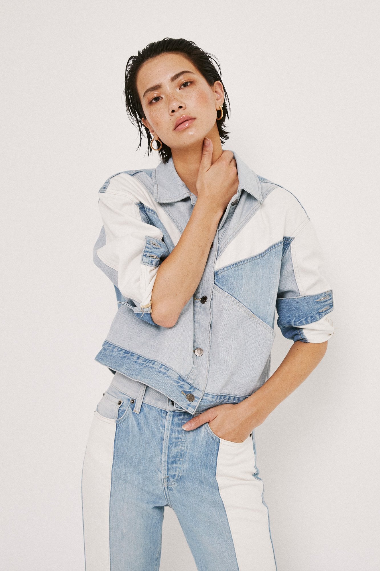 Pistola - Willow Colorblock Jean Jacket in Transitions – Blond Genius