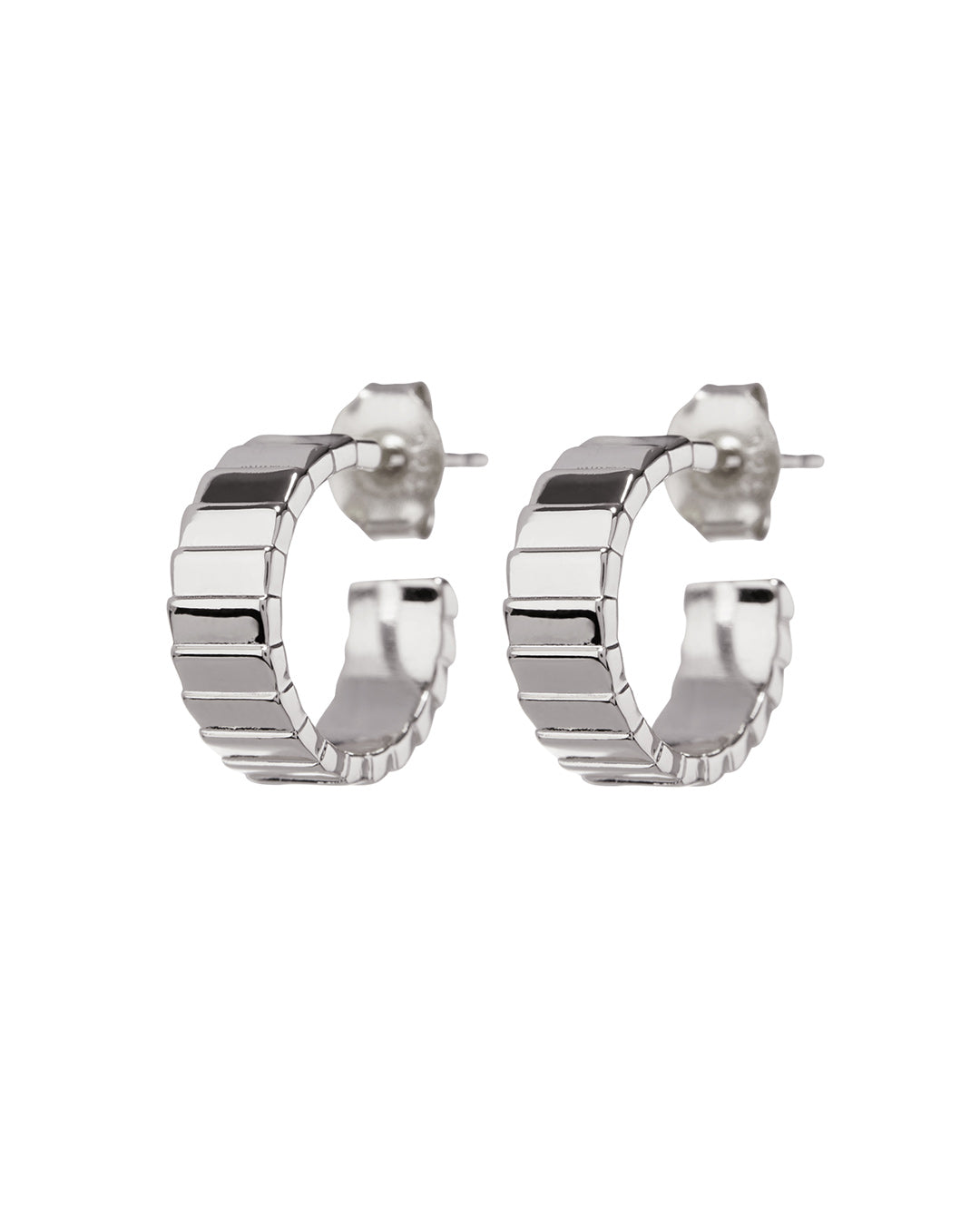 LUV AJ - Charlotte Hoops in Silver