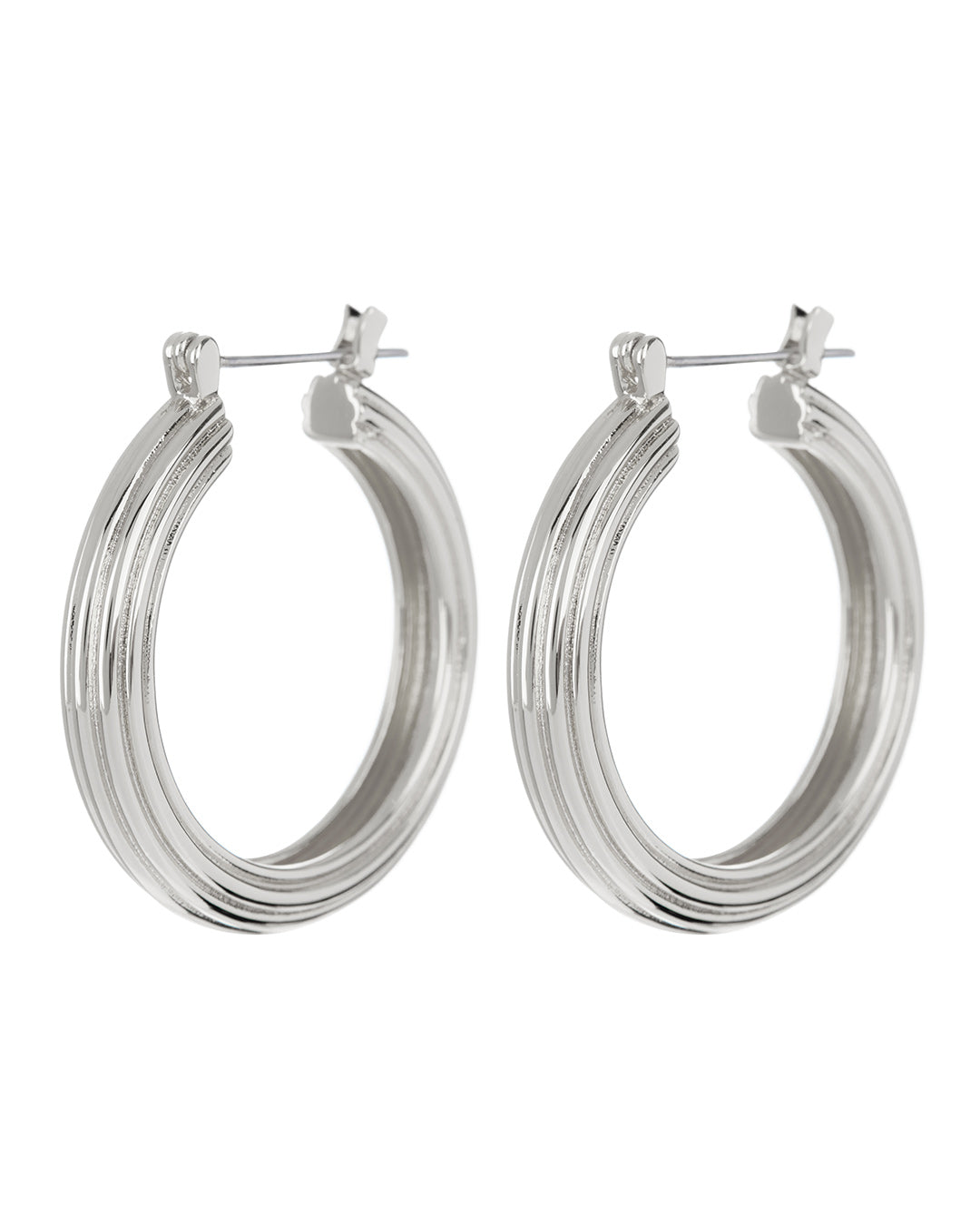 LUV AJ - Cher Hoops in Silver