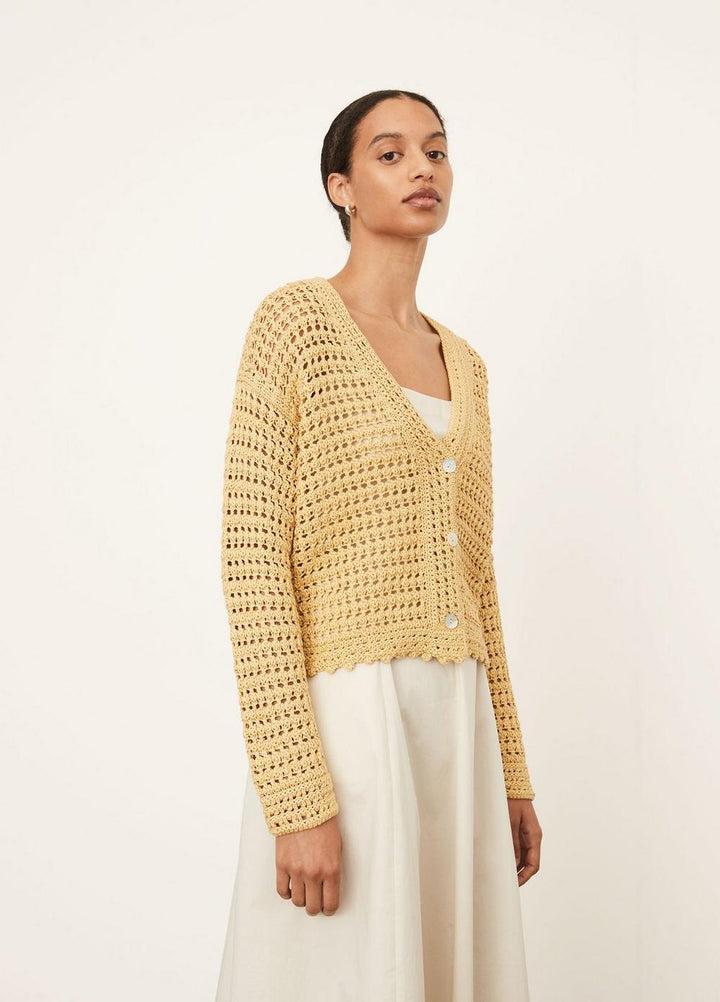 Vince - Crochet Cardigan in Warm Sand