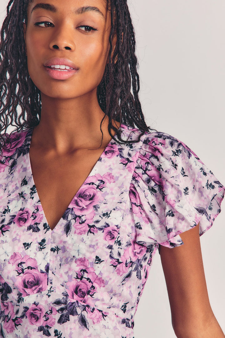 Love Shack Fancy - Higgins Dress in Sandy Pink Shores
