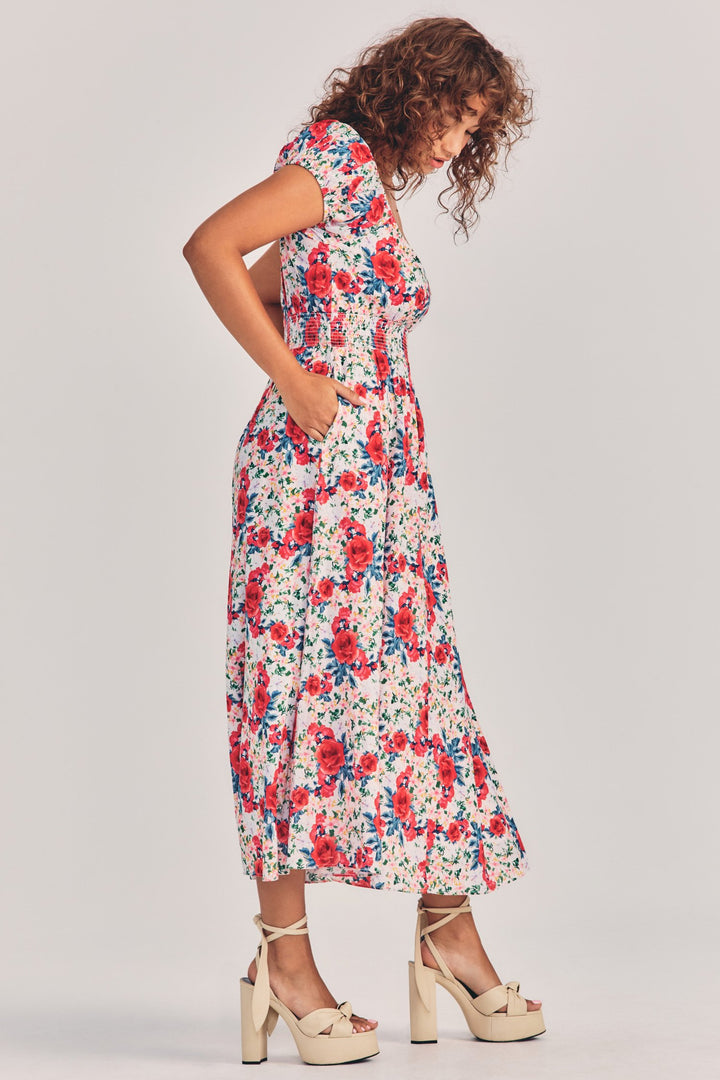 Love Shack Fancy - Vernon Dress in Rush of Red