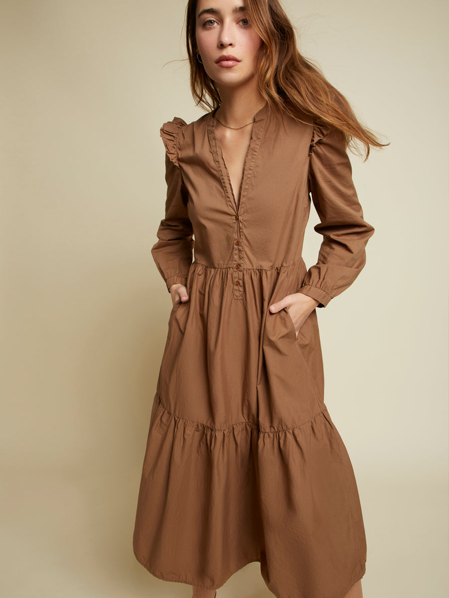 Nation LTD - Dalia Victorian Dress in Cocoa