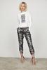 David Lerner - Ruched Ankle Jogger Black Silver