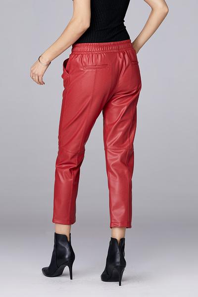 David Lerner - Seamed Tapered Jogger in Cherry