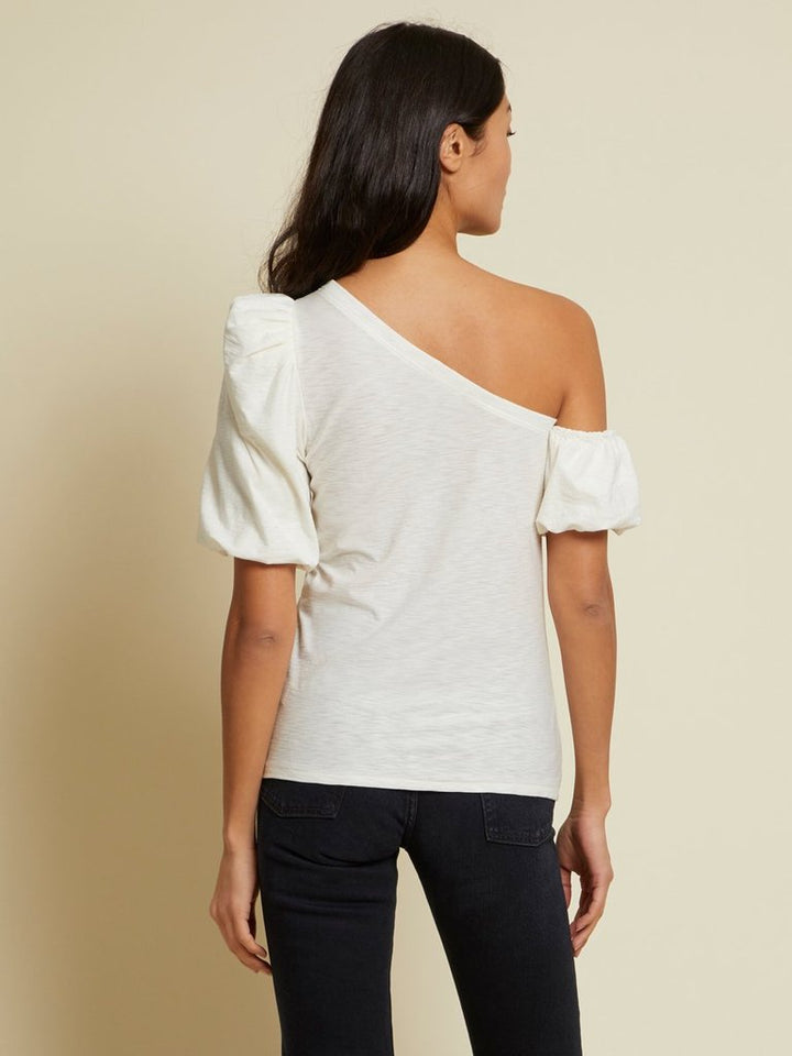 Nation LTD - Daphne Asymmetric Tee in Off White Tops