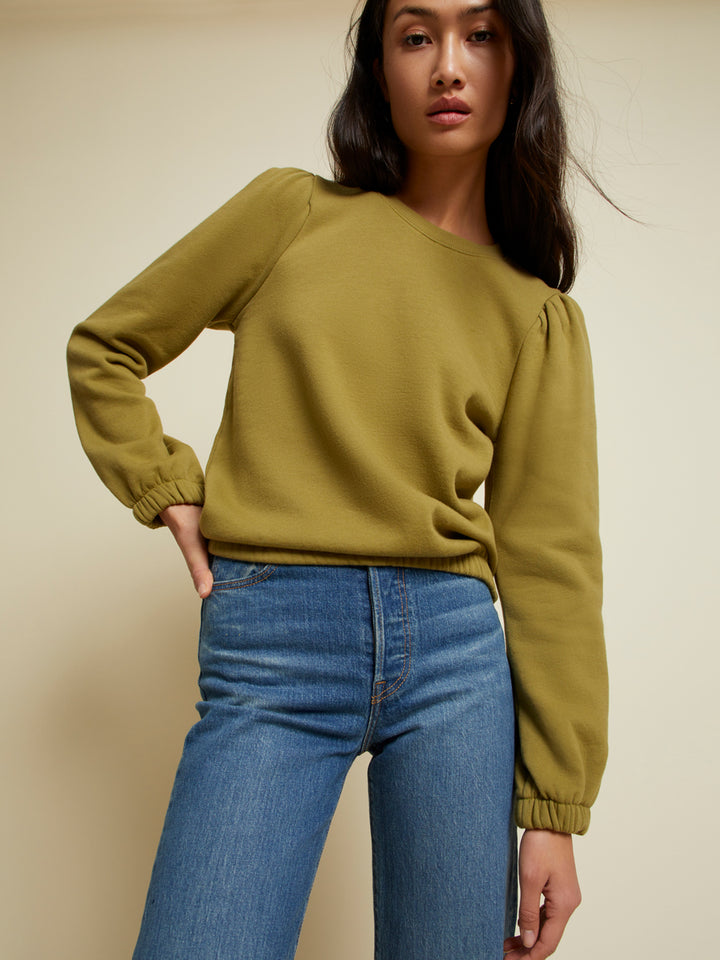 Nation LTD - Daryl Femme Sweatshirt in Olive