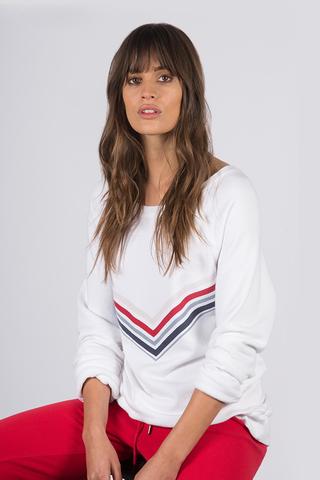 DAVID LERNER- Raglan Pullover White