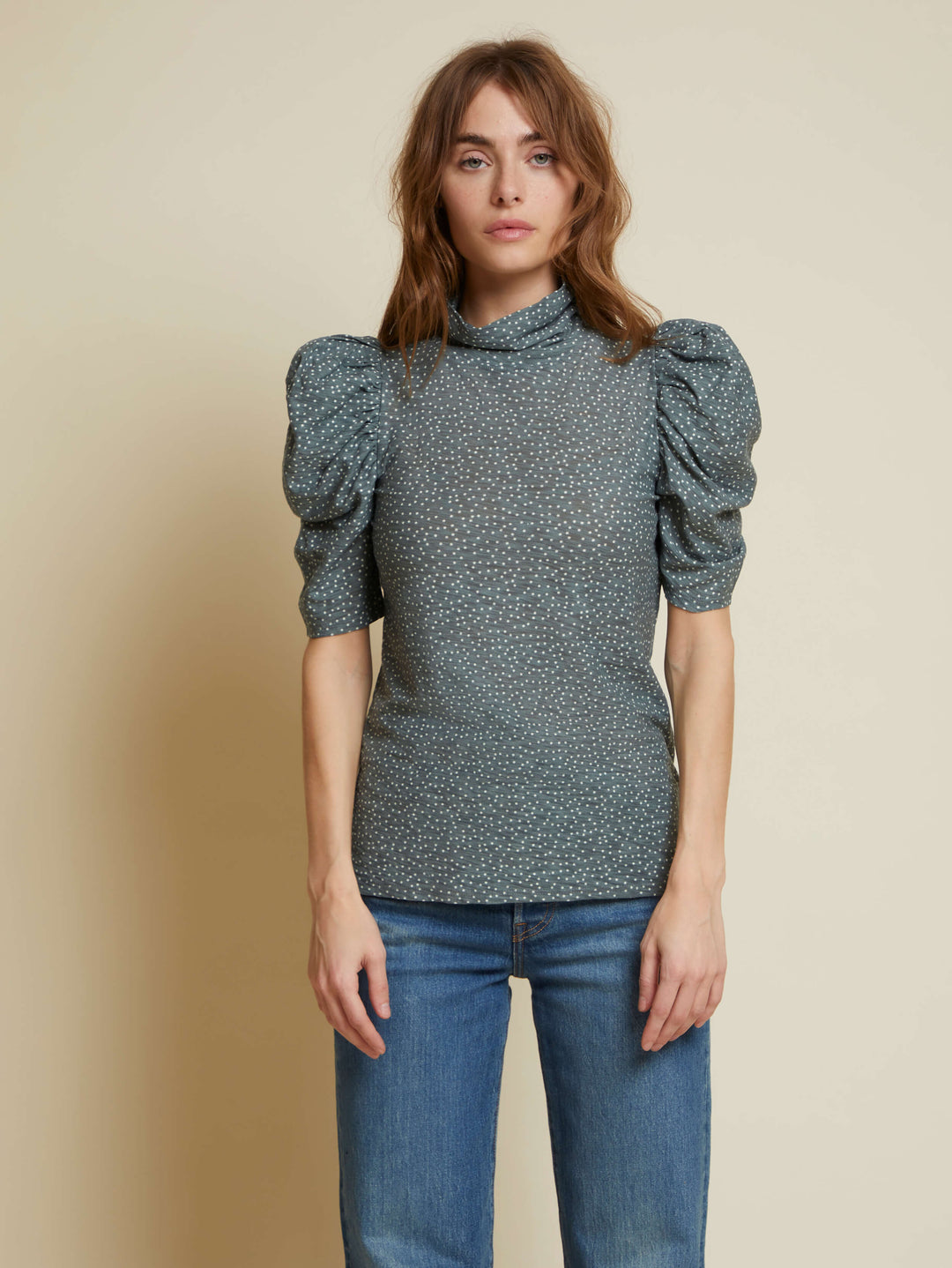 Nation LTD - Dawn Femme Turtleneck in Polka Dot Tops