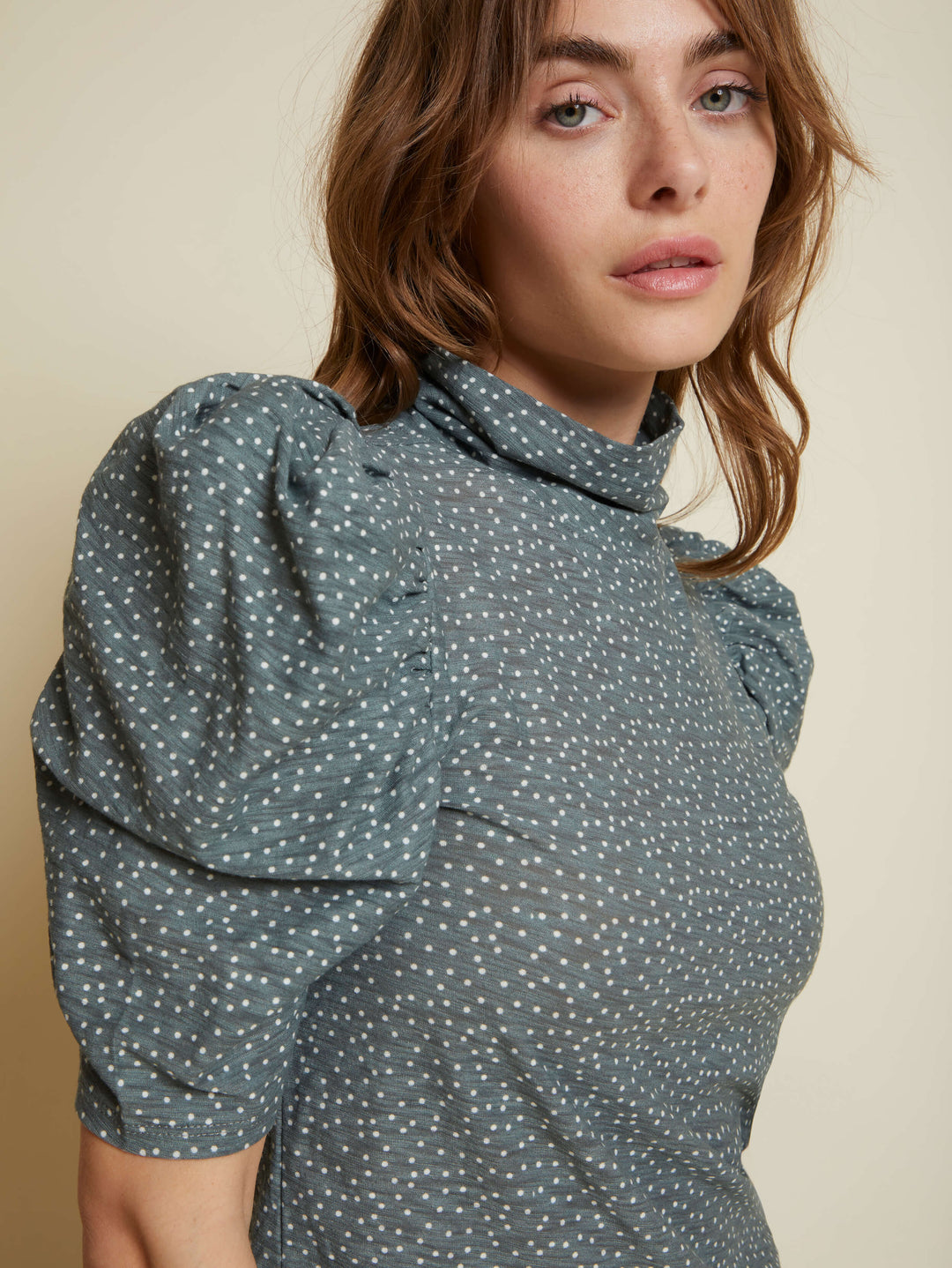 Nation LTD - Dawn Femme Turtleneck in Polka Dot Tops