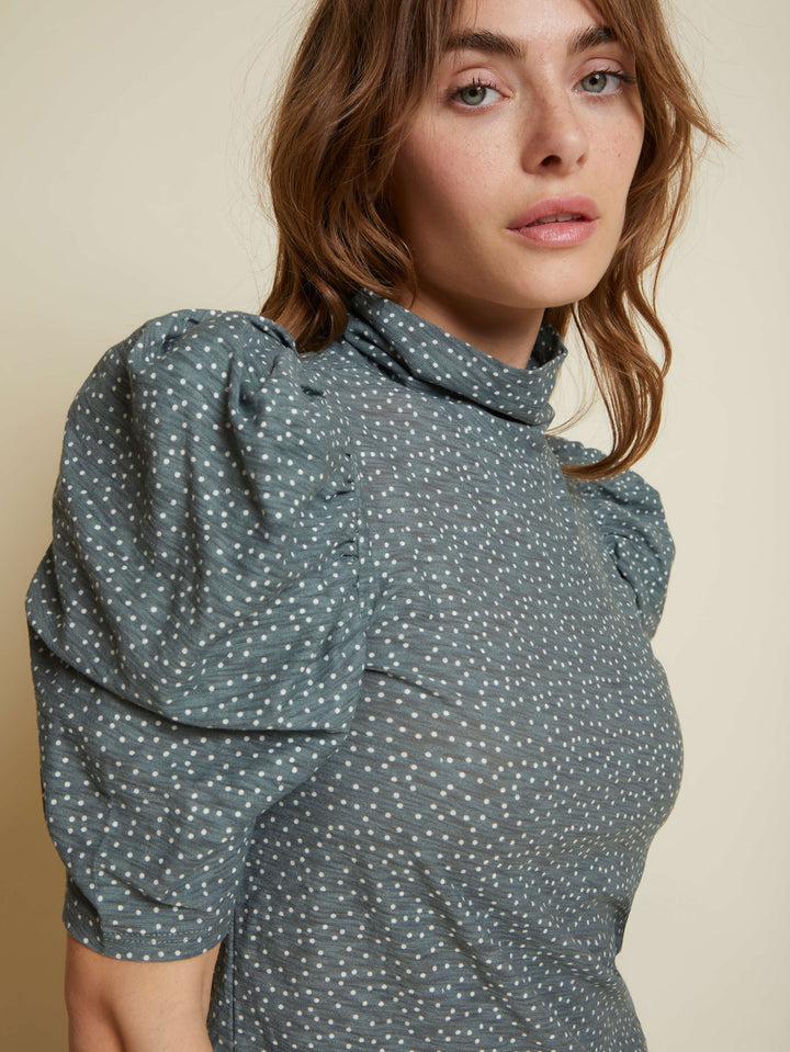 Nation LTD - Dawn Femme Turtleneck in Polka Dot Tops