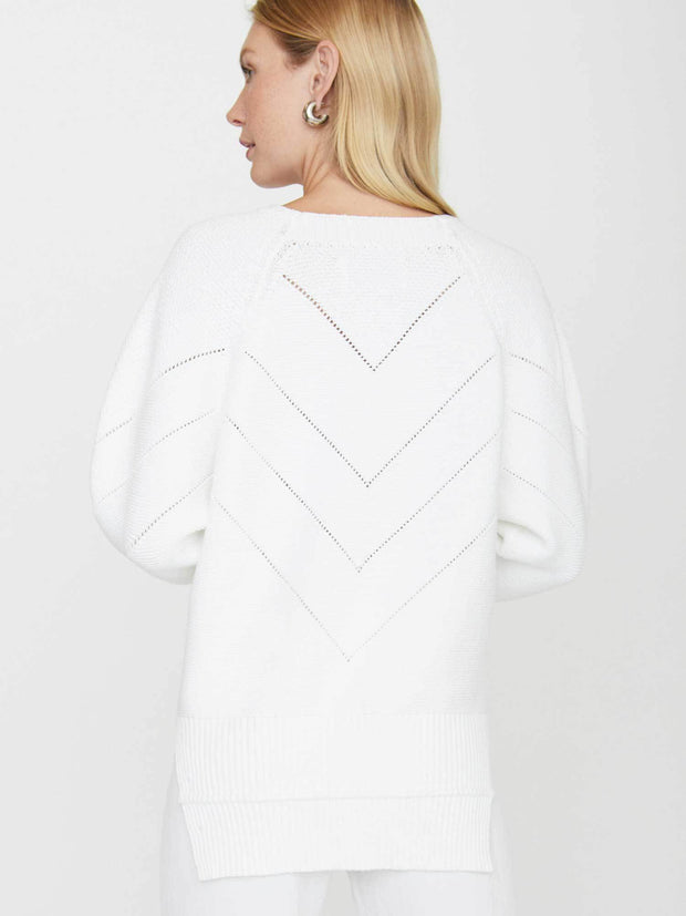 Brochu Walker - Decker Vee Sweater in Salt White