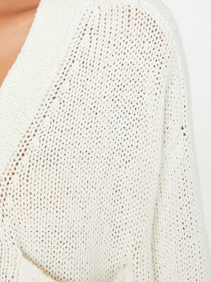 Brochu Walker - Cropped Cardigan in Salt White
