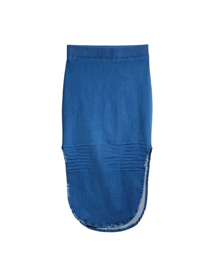 Frank & Eileen - Unforgettable Skirt in Medium Wash with Grinding