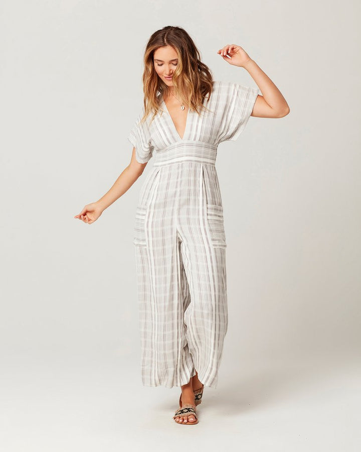 L*Space - Doheny Jumper in Pebble PCH Stripe Default