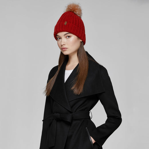 Mackage - Doris Removable Fur Pom Pom Hat Paprika O/S