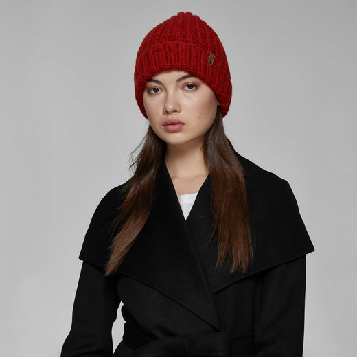 Mackage - Doris Removable Fur Pom Pom Hat Paprika O/S