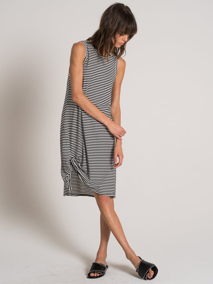 n:Philanthropy - Boo High Low Dress in Black White Stripe