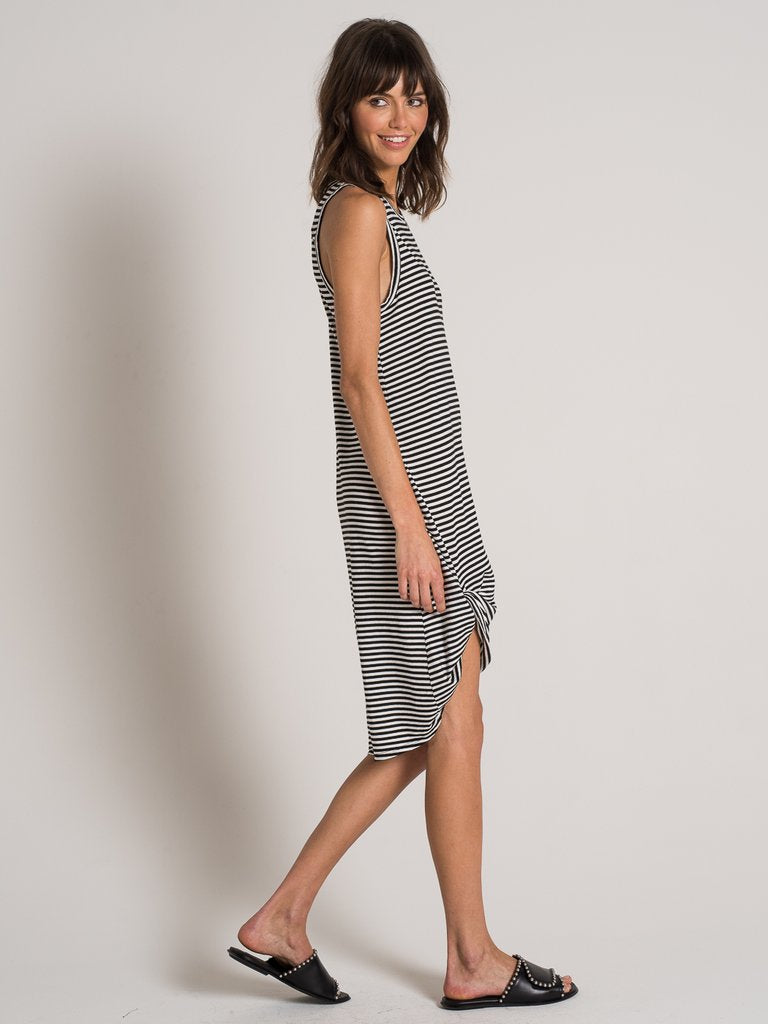 n:Philanthropy - Boo High Low Dress in Black White Stripe