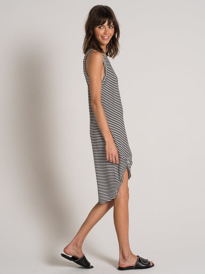 n:Philanthropy - Boo High Low Dress in Black White Stripe