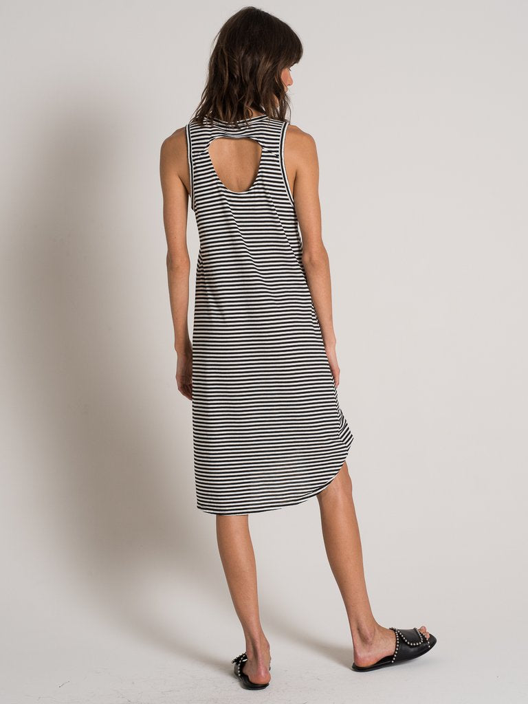 n:Philanthropy - Boo High Low Dress in Black White Stripe