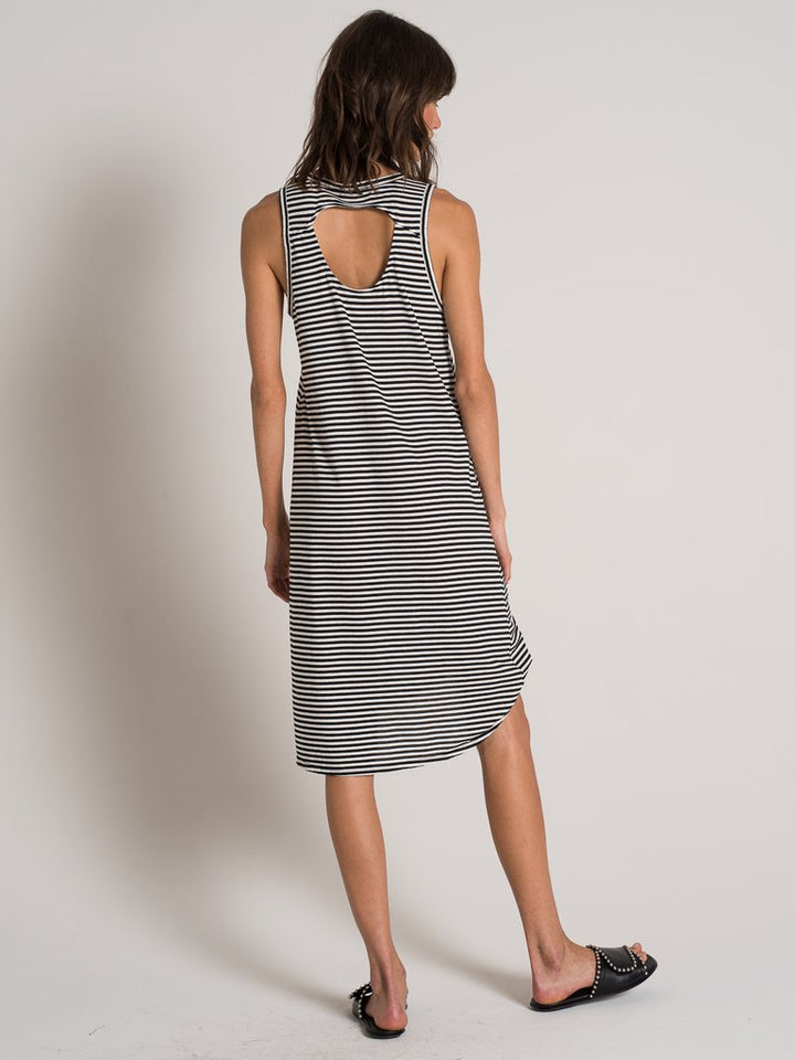 n:Philanthropy - Boo High Low Dress in Black White Stripe