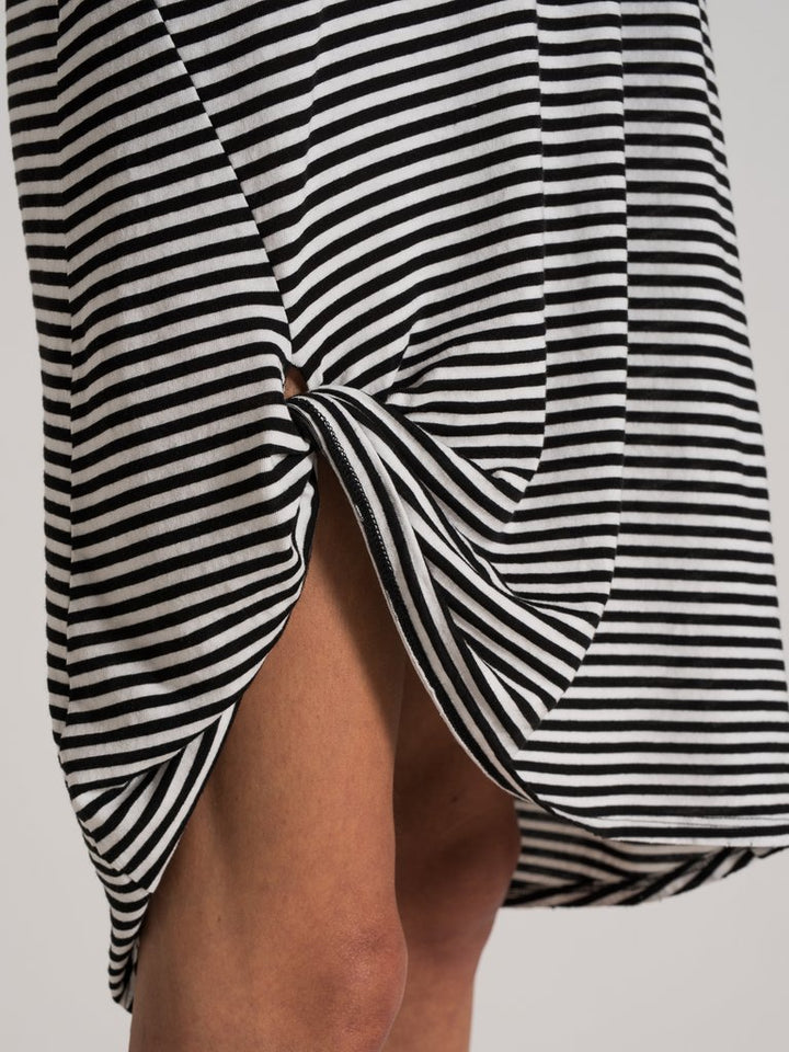 n:Philanthropy - Boo High Low Dress in Black White Stripe