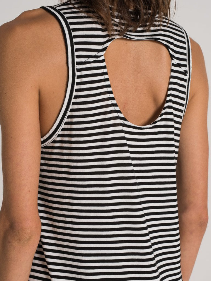 n:Philanthropy - Boo High Low Dress in Black White Stripe