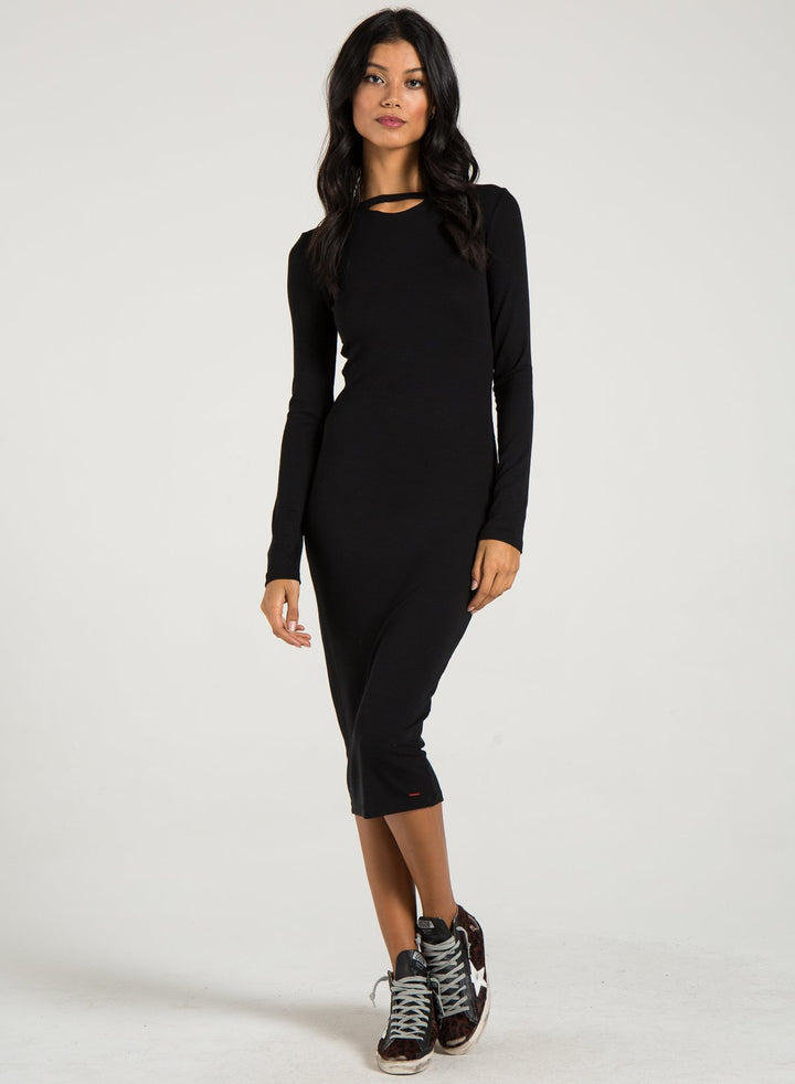 PHILANTHROPY - Athens Midi Dress Black Cat