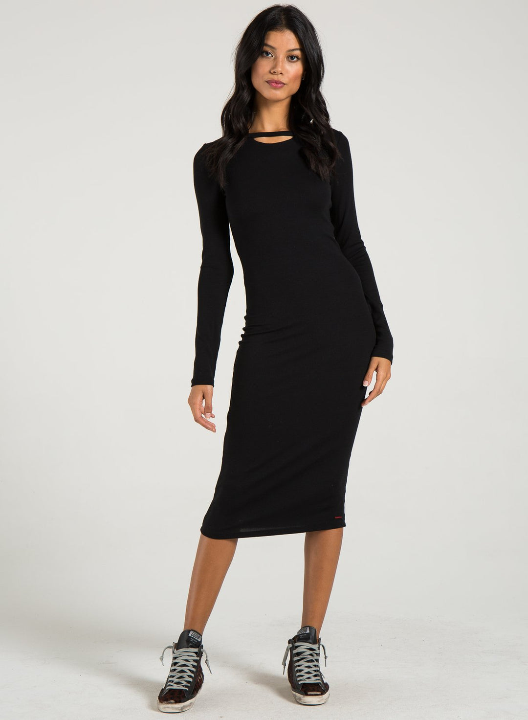PHILANTHROPY - Athens Midi Dress Black Cat