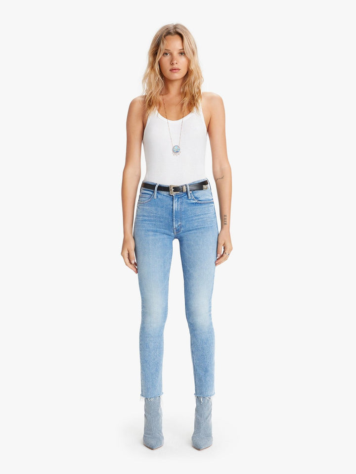 Mother Denim - Mid Rise Dazzler Ankle Fray Jeans in Dropping In