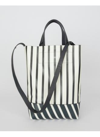 Rag & Bone - Walker Convertible Tote in White/Navy Stripe
