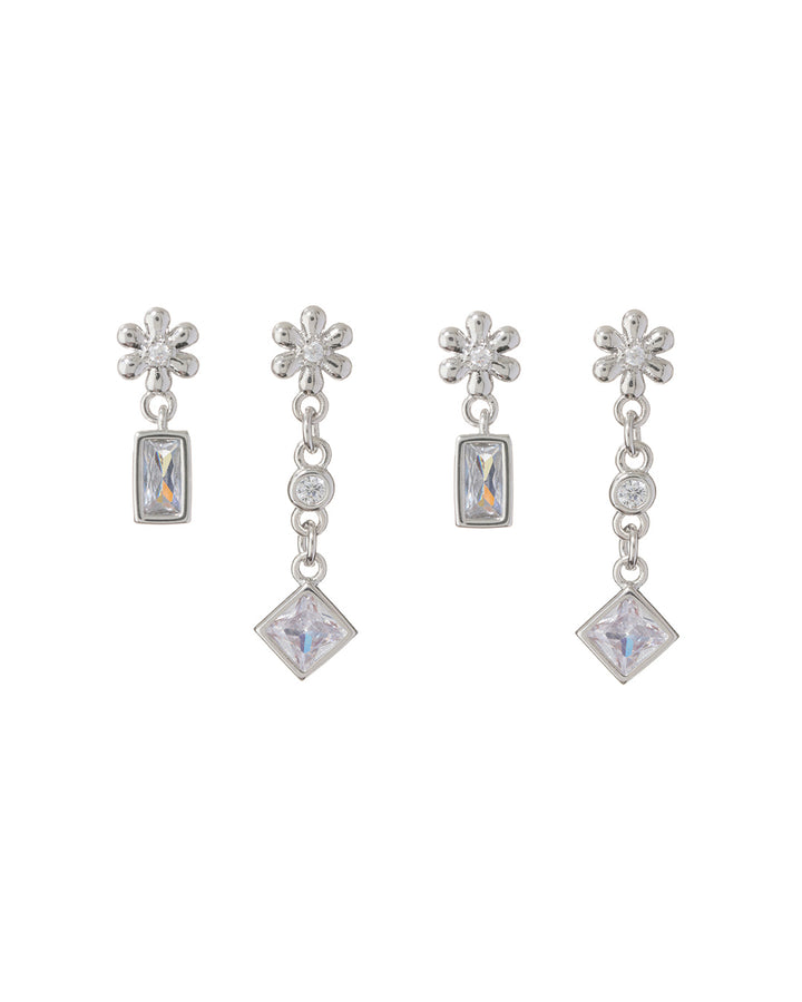 LUV AJ - Daisy Chain Studs Set in Silver