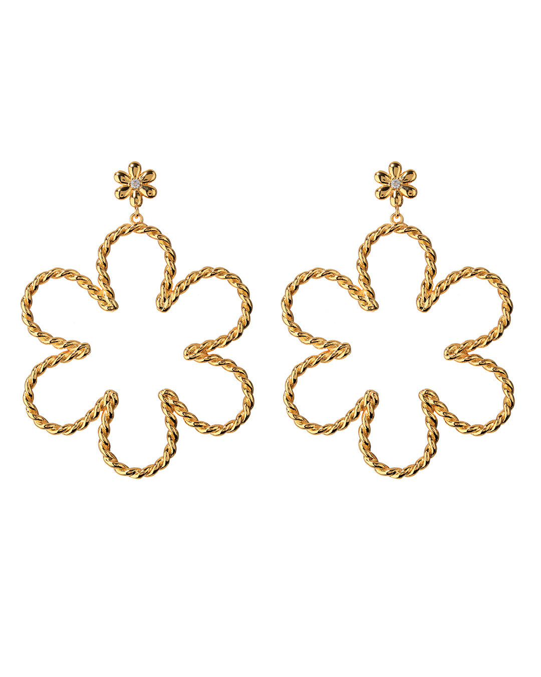 LUV AJ - Daisy Rope Earrings in Gold
