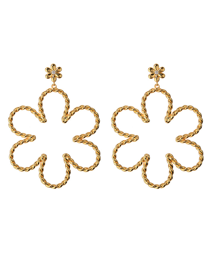 LUV AJ - Daisy Rope Earrings in Gold
