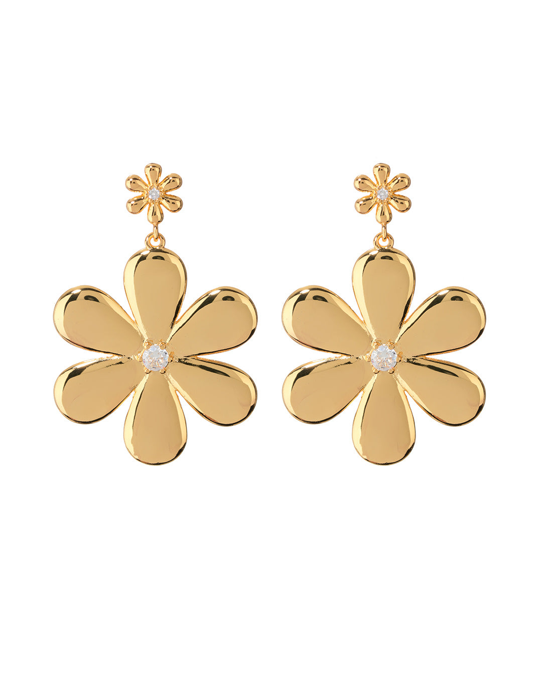 LUV AJ - Daisy Statement Earrings in Gold