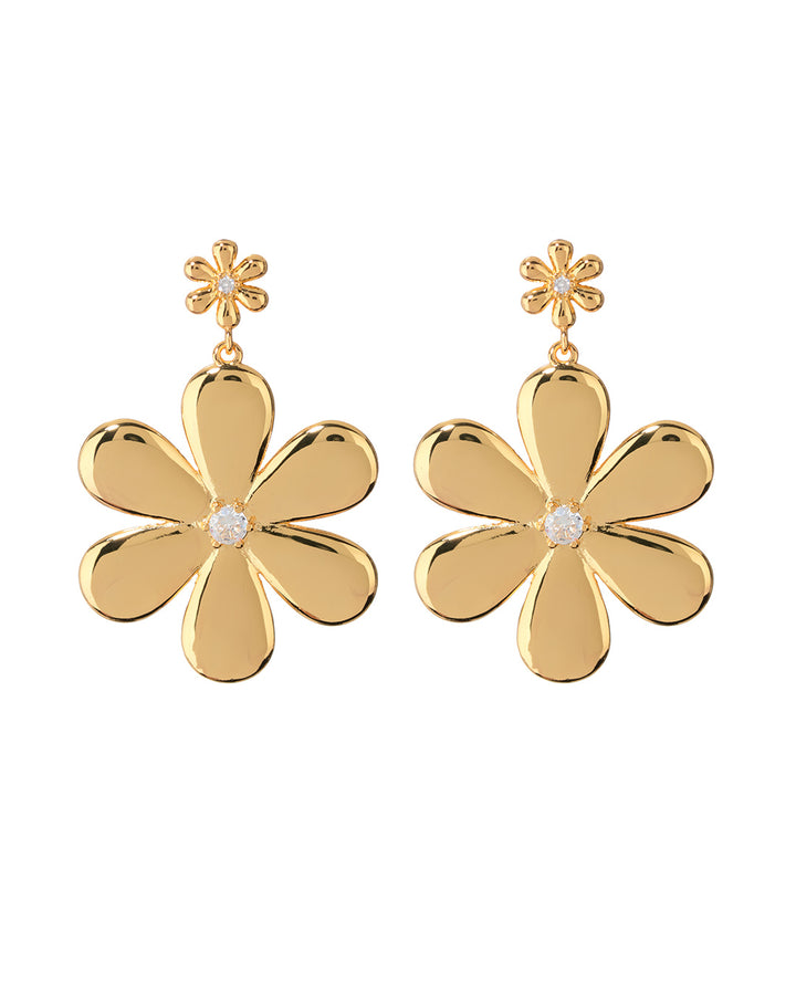 LUV AJ - Daisy Statement Earrings in Gold