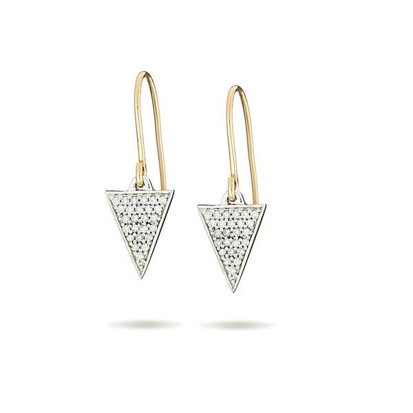 Adina - Solid Pave Triangle Earrings