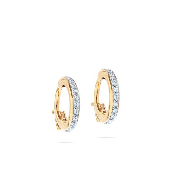 Adina Reyter - Pave Diamond Huggie Hoops in Yellow Gold